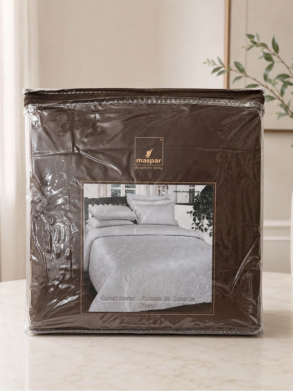 Maspar Vintage Collection White Queen Duvet Cover Set Embroidered